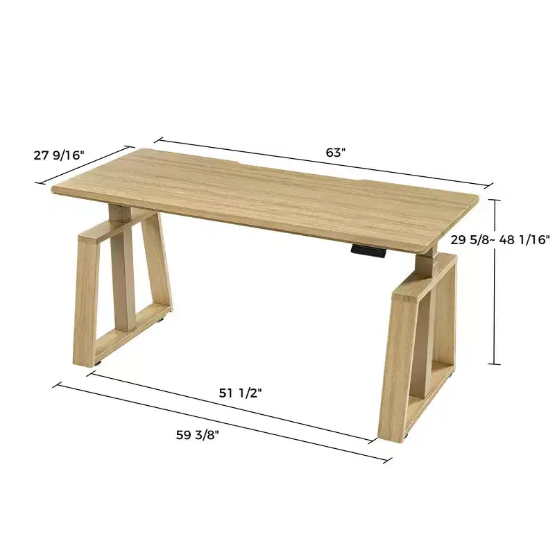 Bureau assis-debout réglable en hauteur (160x74cm)