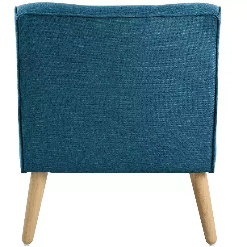 Fauteuil d'appoint capitonné en tissu, style Mid-Century Modern