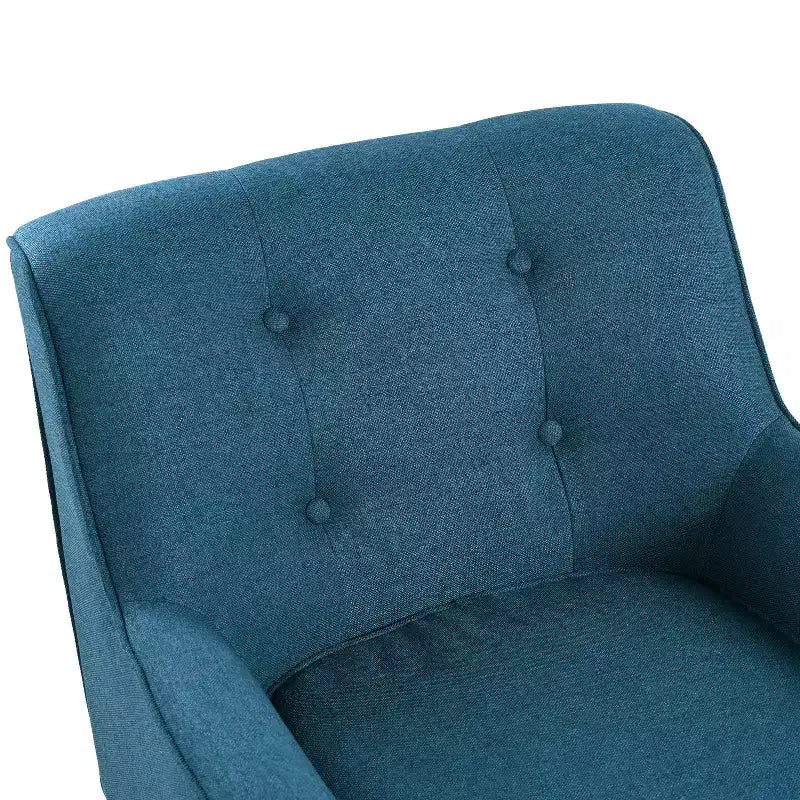 Fauteuil d'appoint capitonné en tissu, style Mid-Century Modern