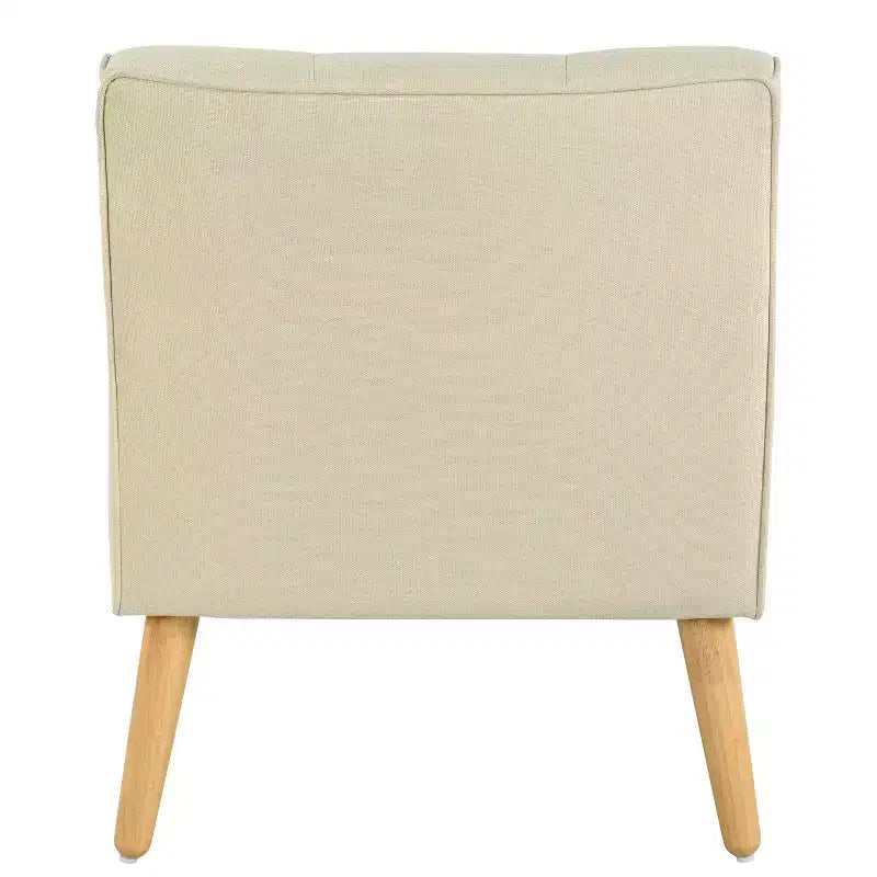 Fauteuil d'appoint capitonné en tissu, style Mid-Century Modern
