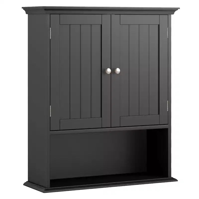 Armoire de rangement murale pour salle de bain Armoire à pharmacie Noir/Marron/Gris/Blanc