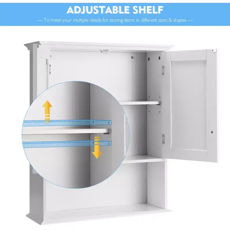 Armoire de rangement murale pour salle de bain Armoire à pharmacie Noir/Marron/Gris/Blanc