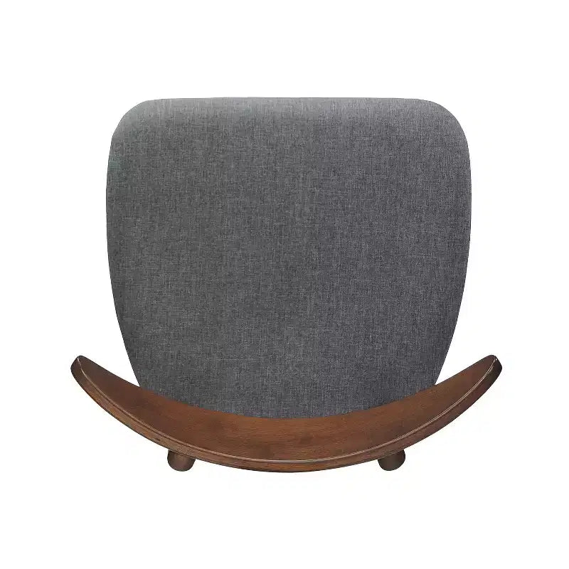 Chaises de salle à manger Barron Mid Century Modern en hévéa et tissu (lot de 2)