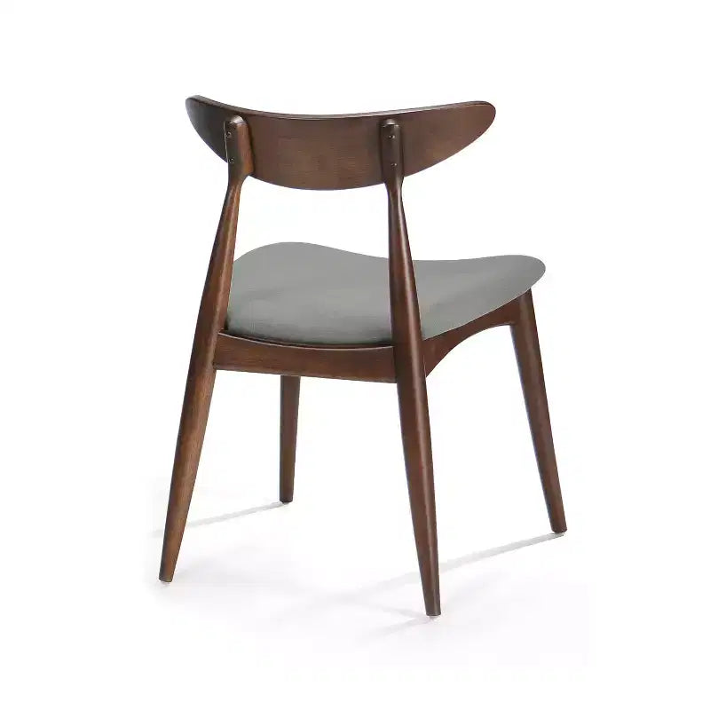 Chaises de salle à manger Barron Mid Century Modern en hévéa et tissu (lot de 2)
