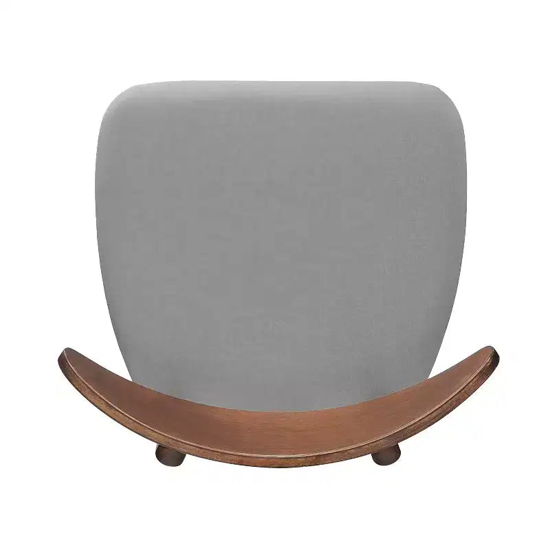 Chaises de salle à manger Barron Mid Century Modern en hévéa et tissu (lot de 2)