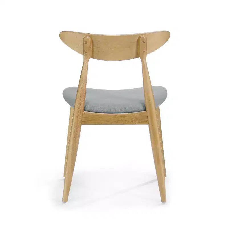 Chaises de salle à manger Barron Mid Century Modern en hévéa et tissu (lot de 2)
