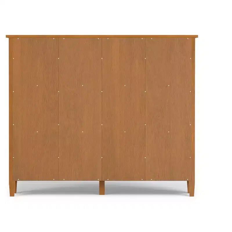 Meuble de rangement 12 cubes, bois massif, 48 po x 57 po, style transitionnel, brun doré clair