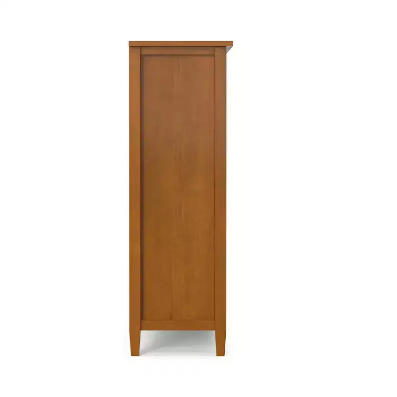 Meuble de rangement 12 cubes, bois massif, 48 po x 57 po, style transitionnel, brun doré clair