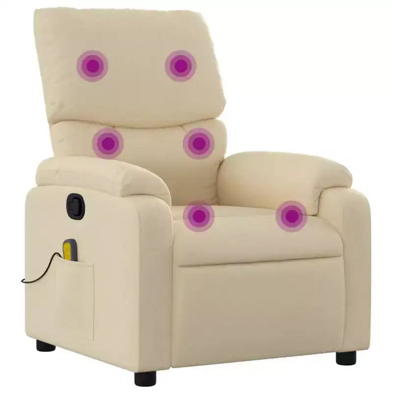 Fauteuil de massage inclinable en polyester, métal, contreplaqué Simple