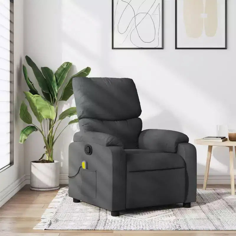 Fauteuil de massage inclinable en polyester, métal, contreplaqué Simple