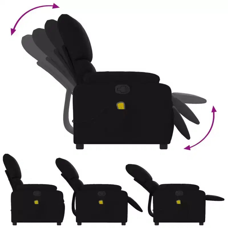 Fauteuil de massage inclinable en polyester, métal, contreplaqué Simple