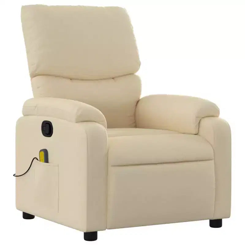 vidaXL Fauteuil de massage inclinable Polyester, Métal, Contreplaqué Simple