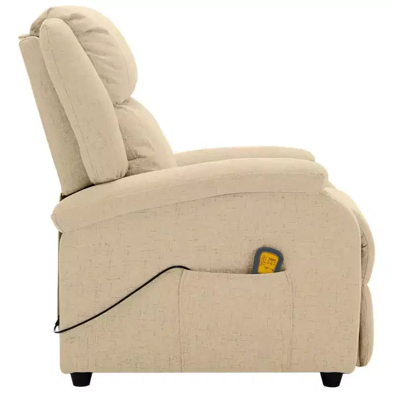 Fauteuil de massage Crème Tissu en polyester et métal Moyen