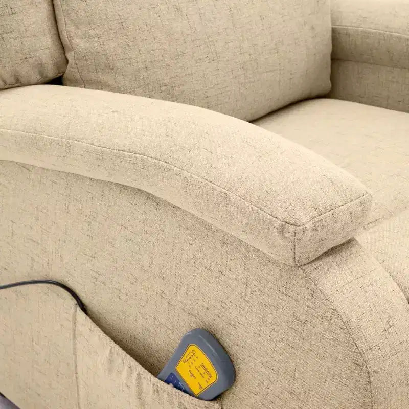 Fauteuil de massage Crème Tissu en polyester et métal Moyen