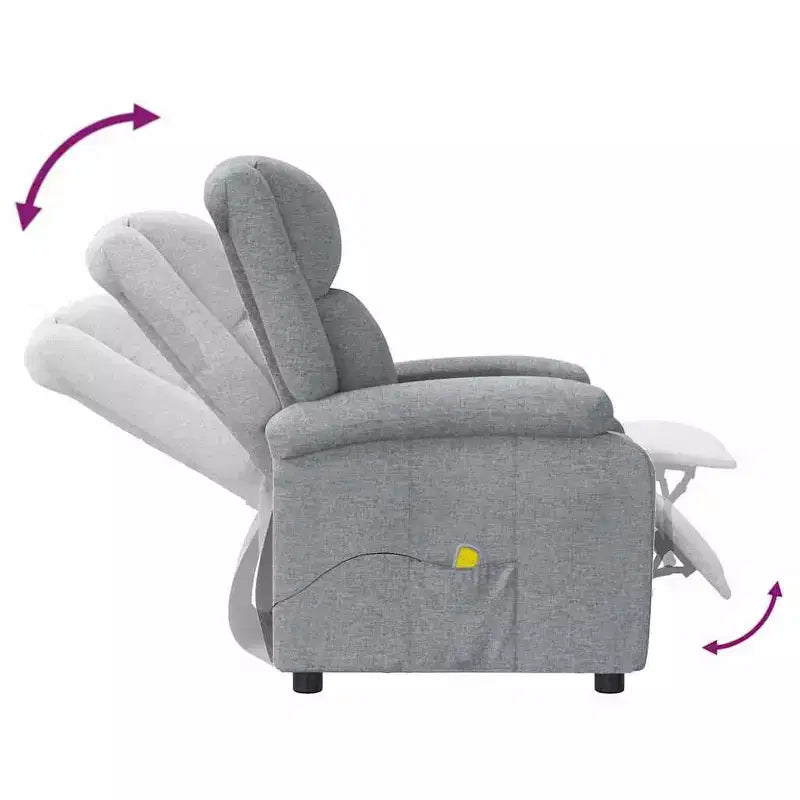 Fauteuil de massage Crème Tissu en polyester et métal Moyen