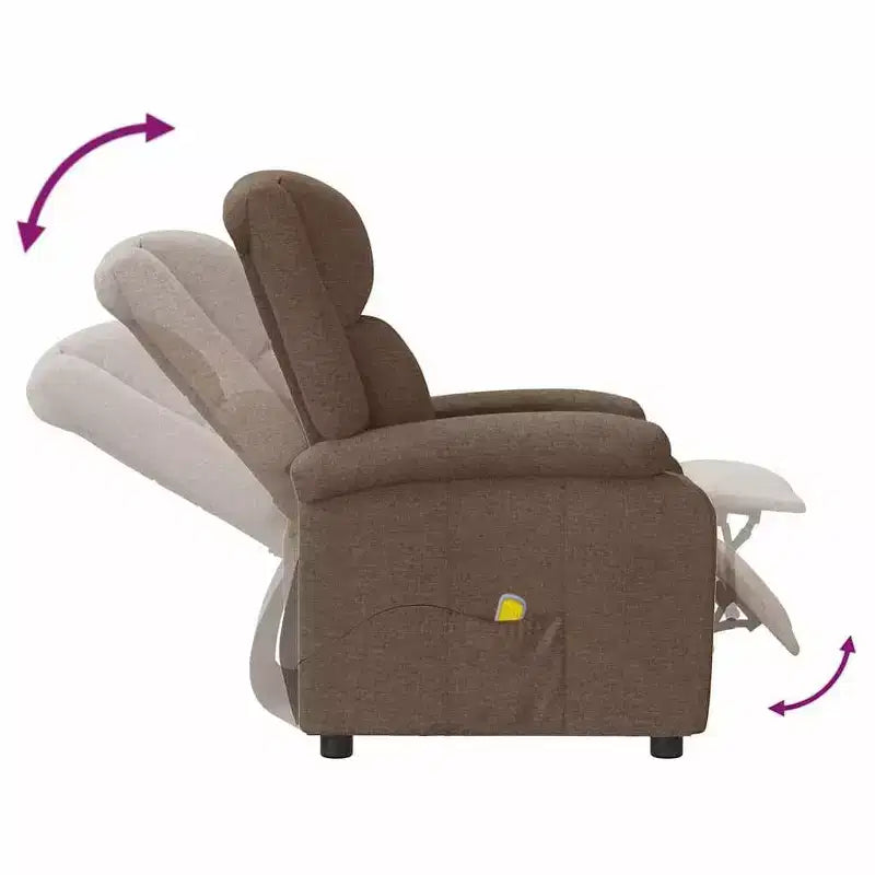 Fauteuil de massage Crème Tissu en polyester et métal Moyen