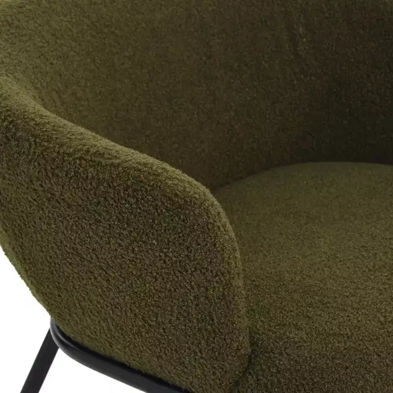 Fauteuil d'appoint rembourré en bouclette Bowery