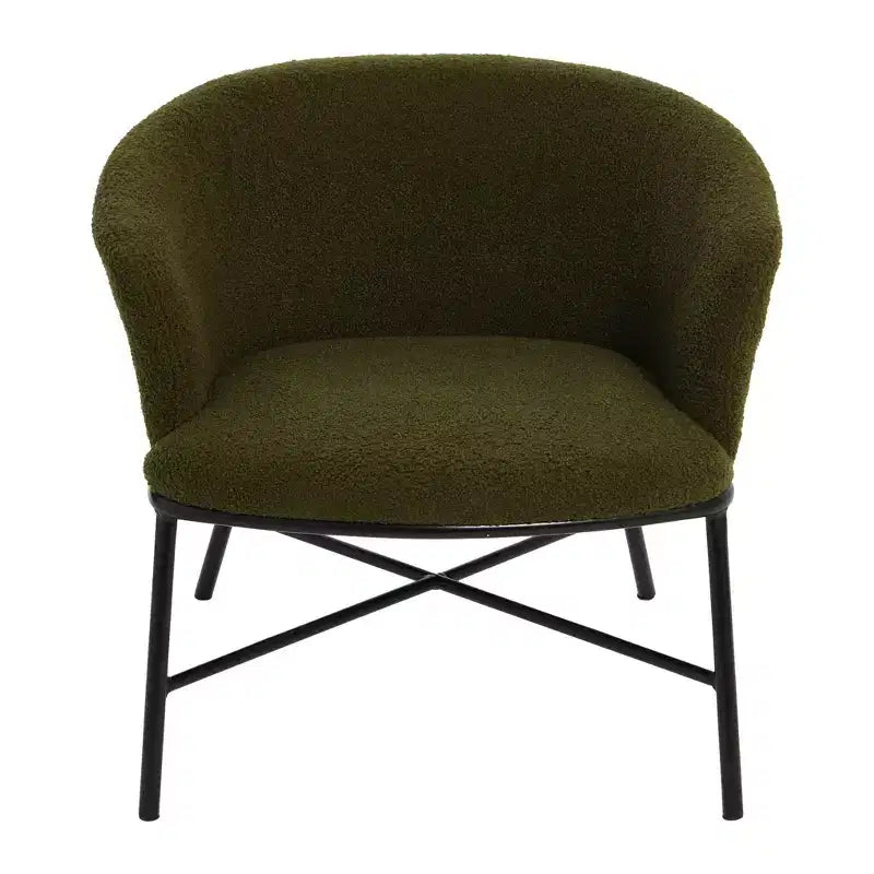 Fauteuil d'appoint rembourré en bouclette Bowery