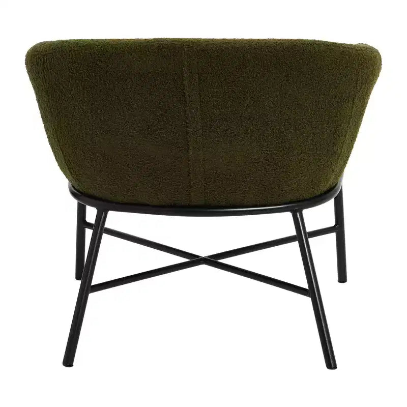 Fauteuil d'appoint rembourré en bouclette Bowery
