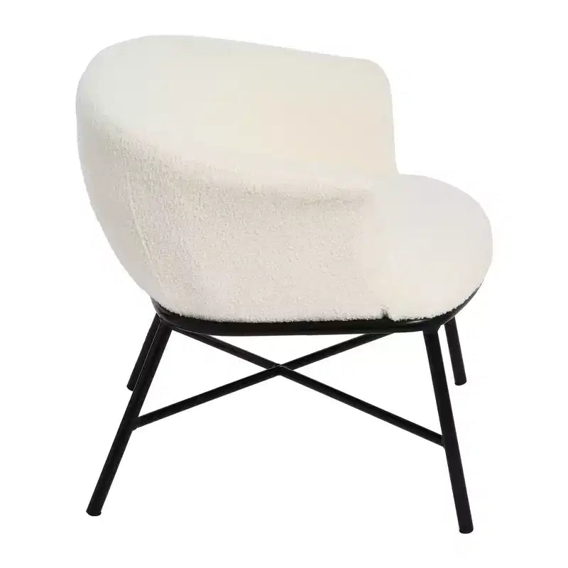 Fauteuil d'appoint rembourré en bouclette Bowery