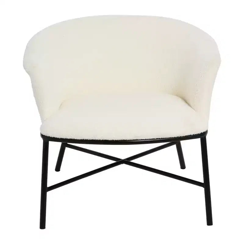 Fauteuil d'appoint rembourré en bouclette Bowery