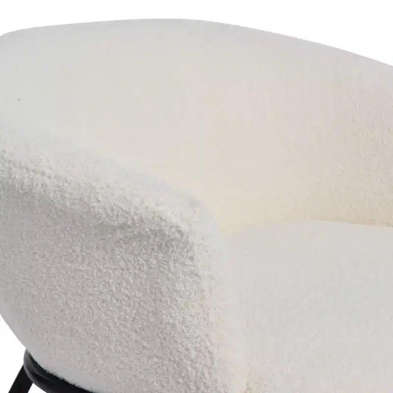 Fauteuil d'appoint rembourré en bouclette Bowery