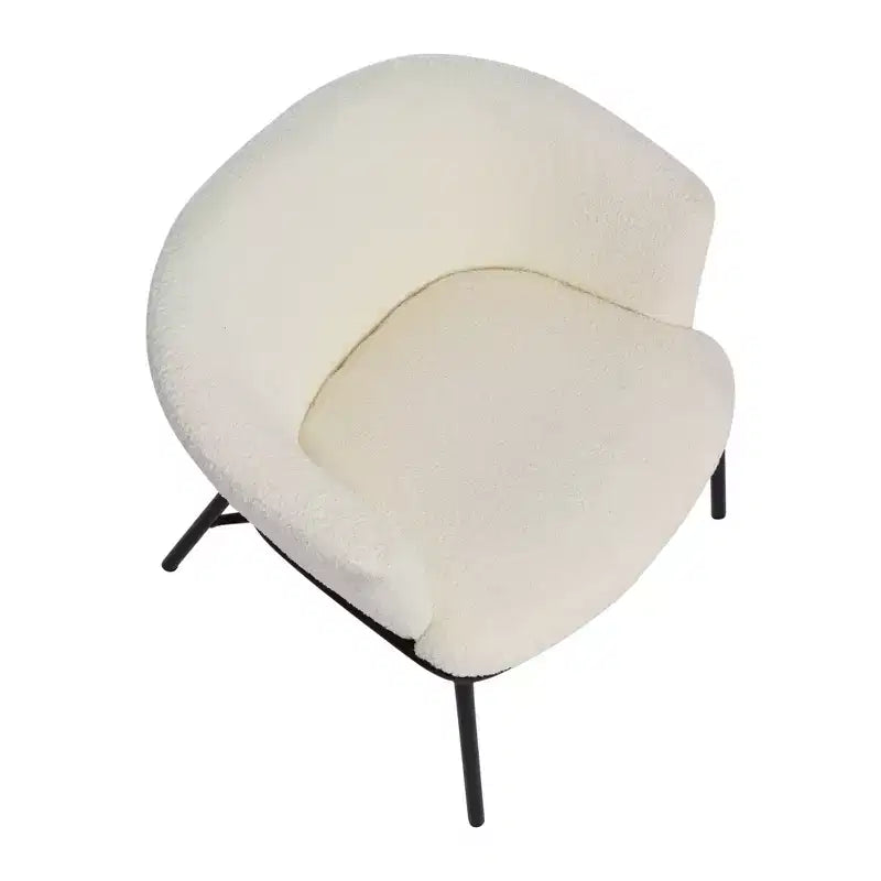Fauteuil d'appoint rembourré en bouclette Bowery