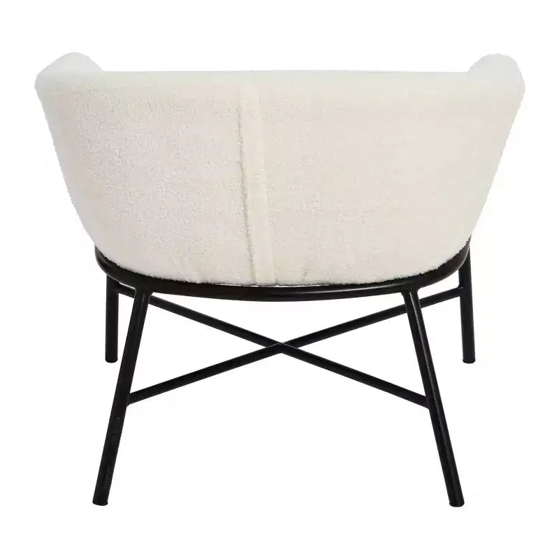 Fauteuil d'appoint rembourré en bouclette Bowery