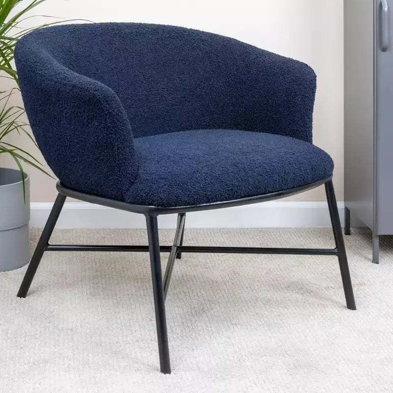 Fauteuil d'appoint rembourré en bouclette Bowery