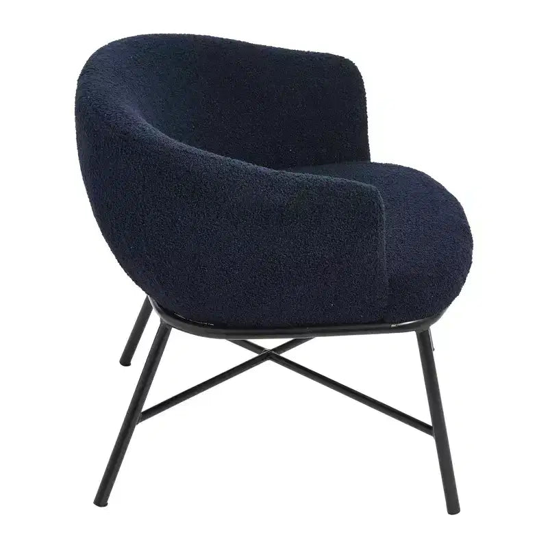 Fauteuil d'appoint rembourré en bouclette Bowery