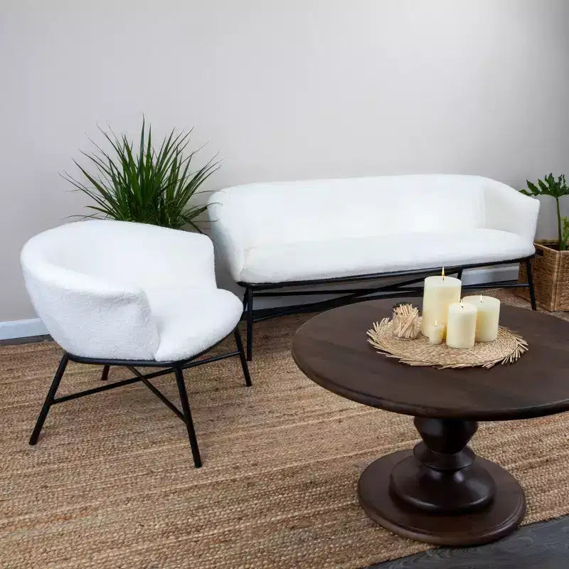 Fauteuil d'appoint en tissu bouclé Bowery Storied Home
