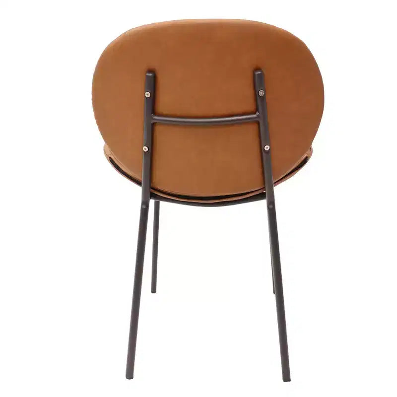Servos Chaise de salle à manger moderne, lot de 2, assise rembourrée en similicuir PU avec dossier incurvé et pieds en métal, confortable pour cuisine, salle à manger, café