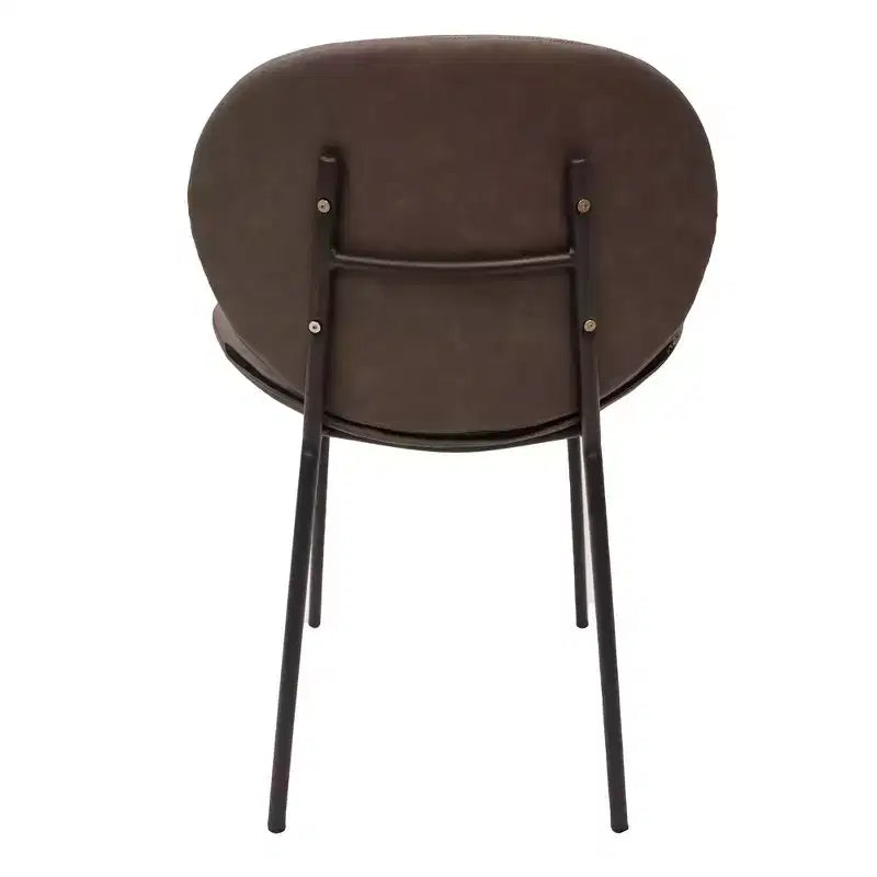 Servos Chaise de salle à manger moderne, lot de 2, assise rembourrée en similicuir PU avec dossier incurvé et pieds en métal, confortable pour cuisine, salle à manger, café