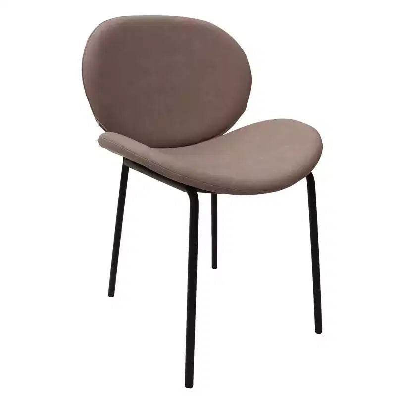Servos Chaise de salle à manger moderne, lot de 2, assise rembourrée en similicuir PU avec dossier incurvé et pieds en métal, confortable pour cuisine, salle à manger, café