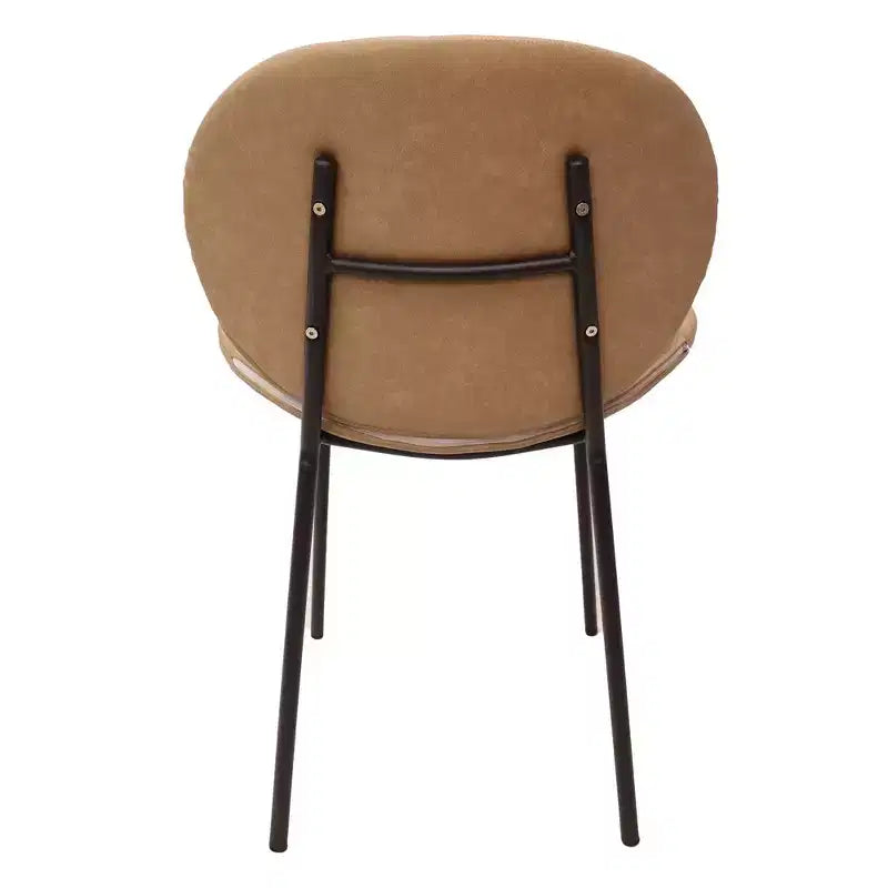 Servos Chaise de salle à manger moderne, lot de 2, assise rembourrée en similicuir PU avec dossier incurvé et pieds en métal, confortable pour cuisine, salle à manger, café