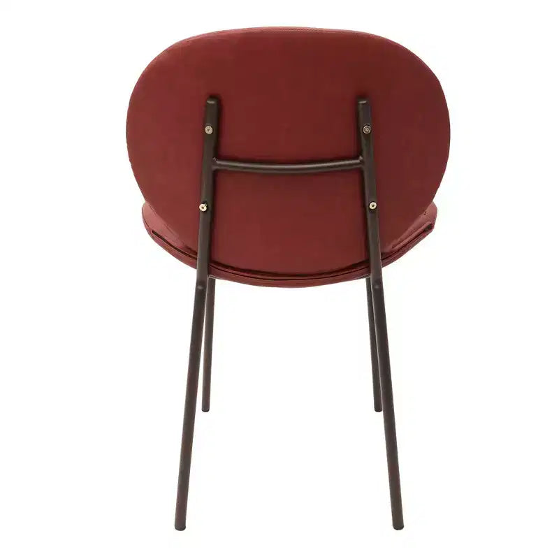 Servos Chaise de salle à manger moderne, lot de 2, assise rembourrée en similicuir PU avec dossier incurvé et pieds en métal, confortable pour cuisine, salle à manger, café